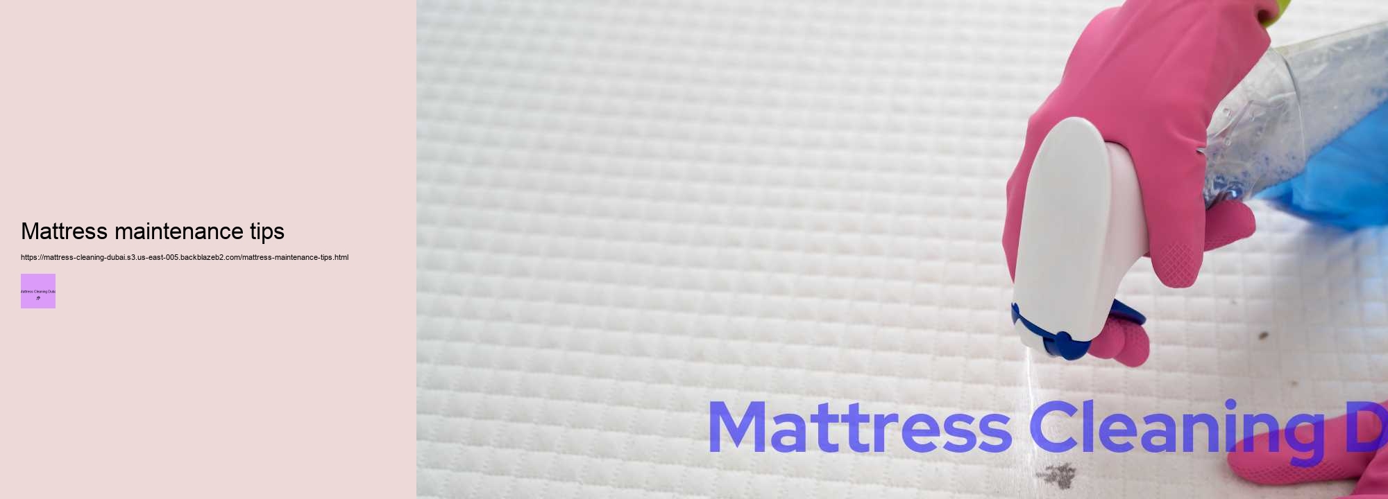 Mattress maintenance tips
